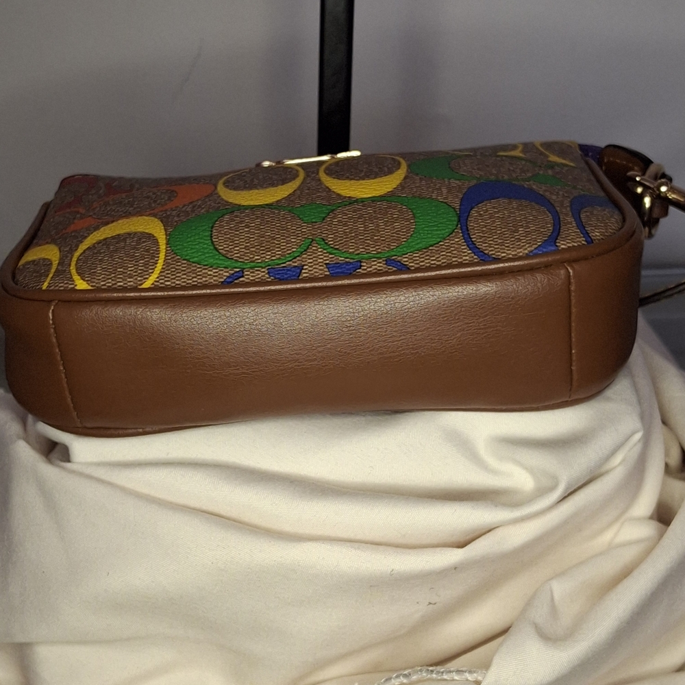 Coach Rainbow Signature Convertable Mini Nolita Wristlet - Picture 4 of 5